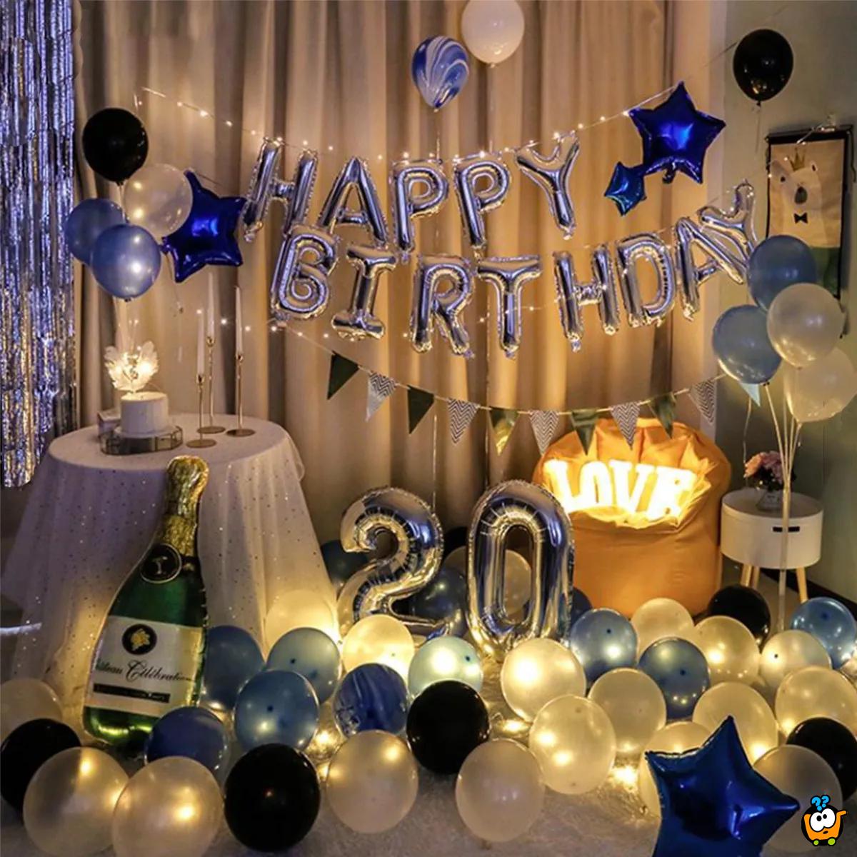 Blue balloons - Dekorativni rodjendanski baloni