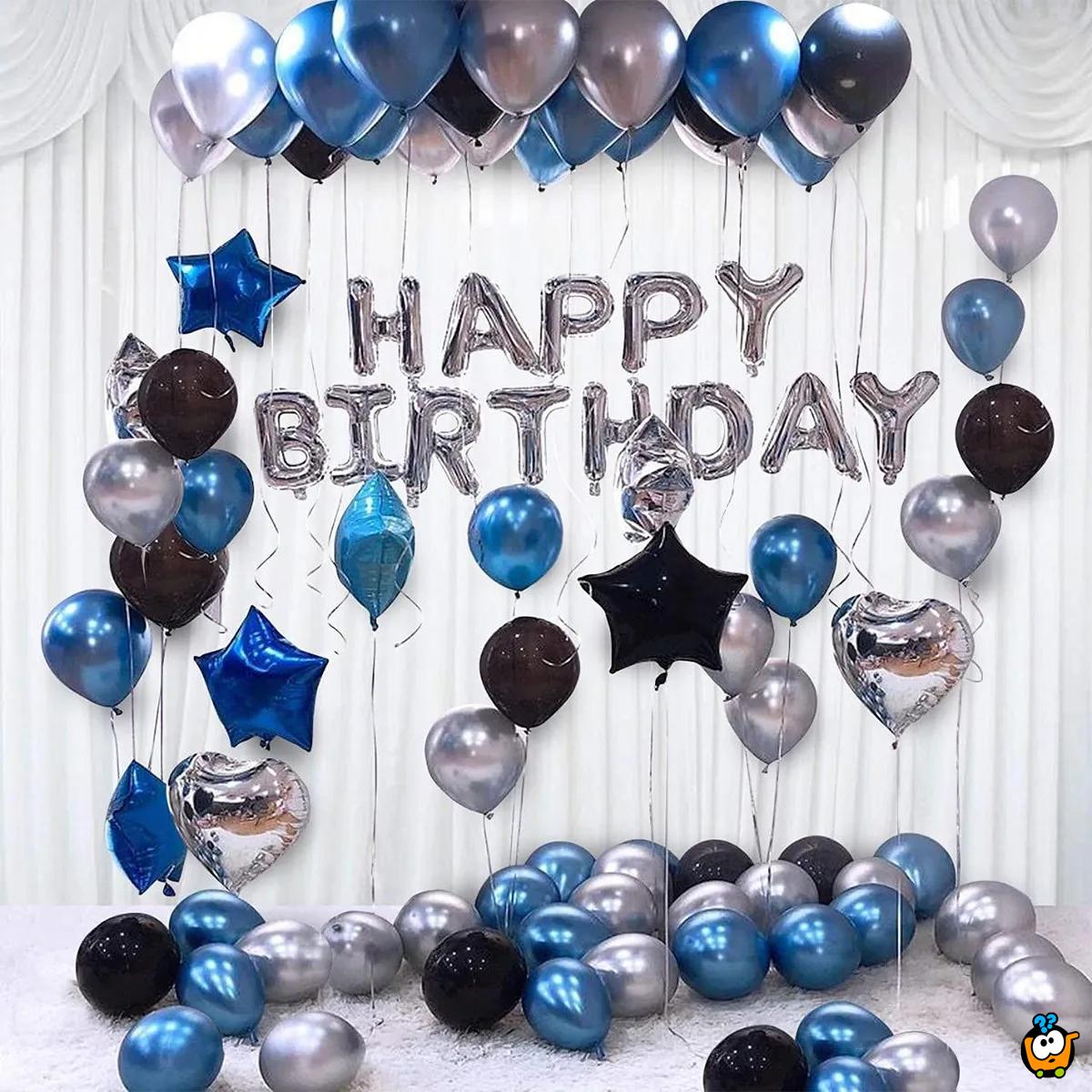 Blue balloons - Dekorativni rodjendanski baloni
