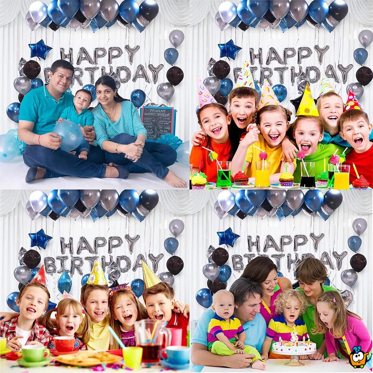 Blue balloons - Dekorativni rodjendanski baloni