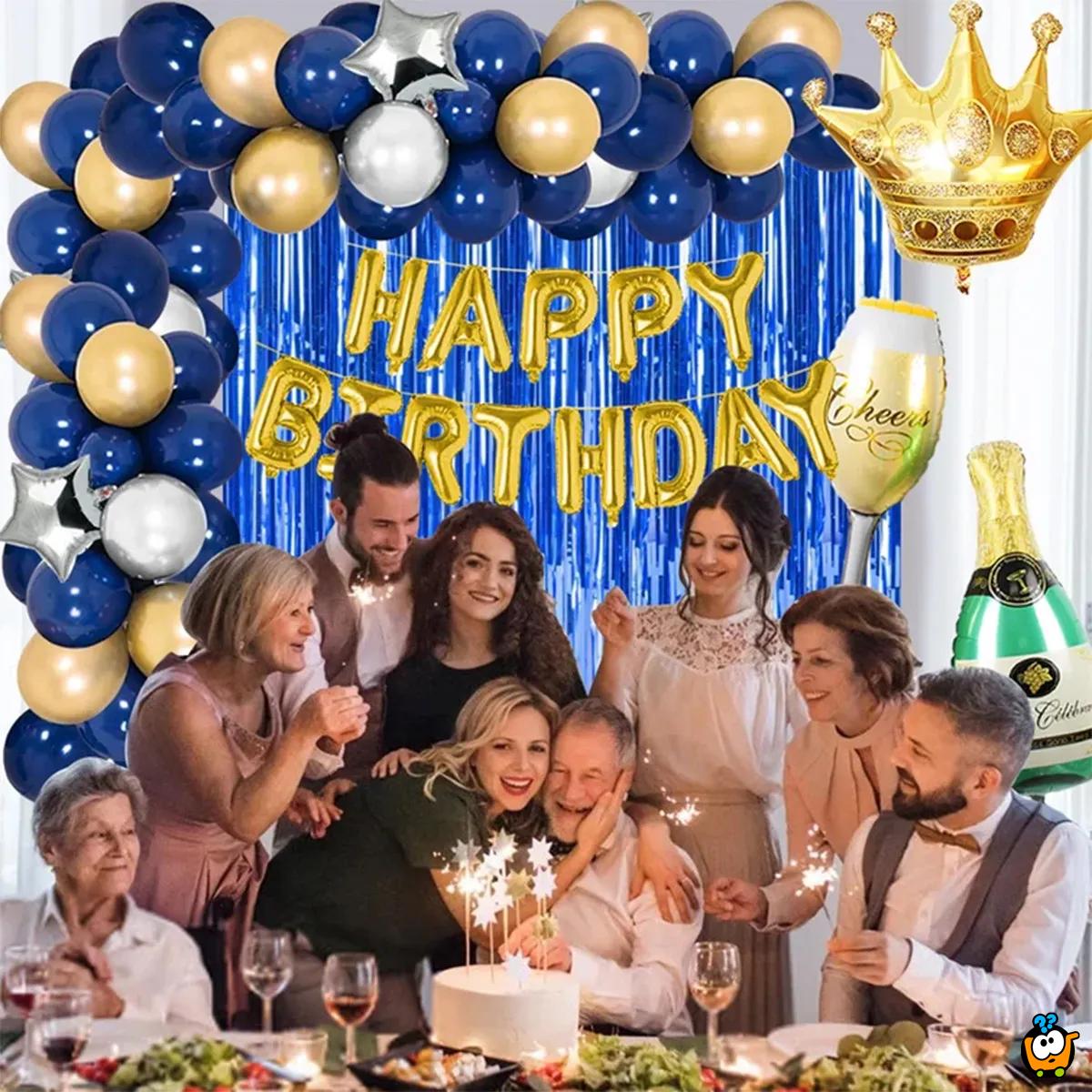 Blue balloons - Dekorativni rodjendanski baloni