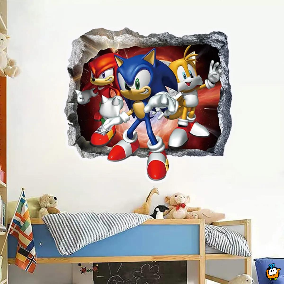 The Hedgehog gang - Sonik i prijatelji veliki PVC stiker