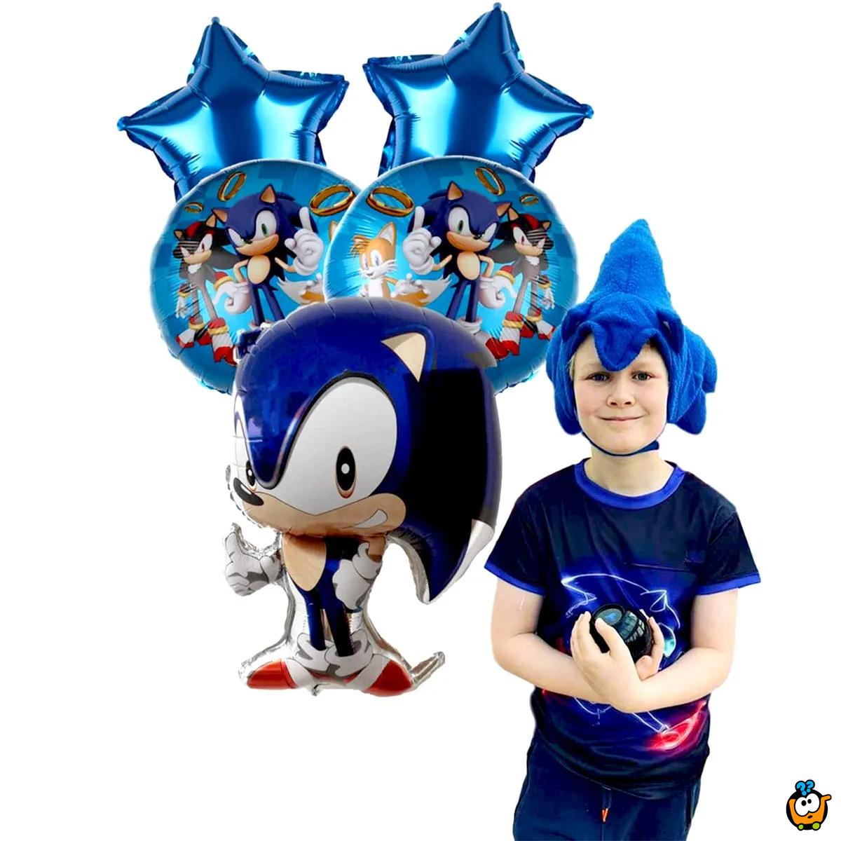 Round Sonic Baloon - Okrugli dečiji balon sa likovima iz Sonika