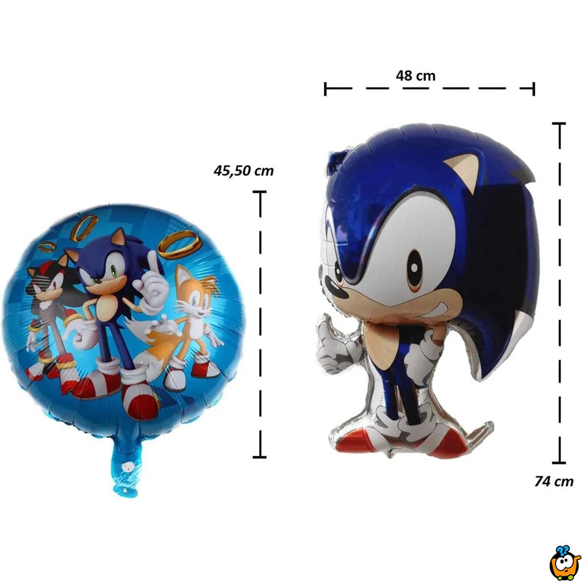 Sonic Party set - 5 balona za tematsku dečiju zabavu