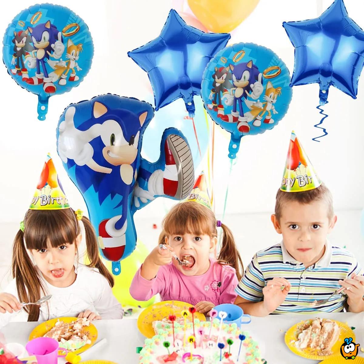 Round Sonic Baloon - Okrugli dečiji balon sa likovima iz Sonika