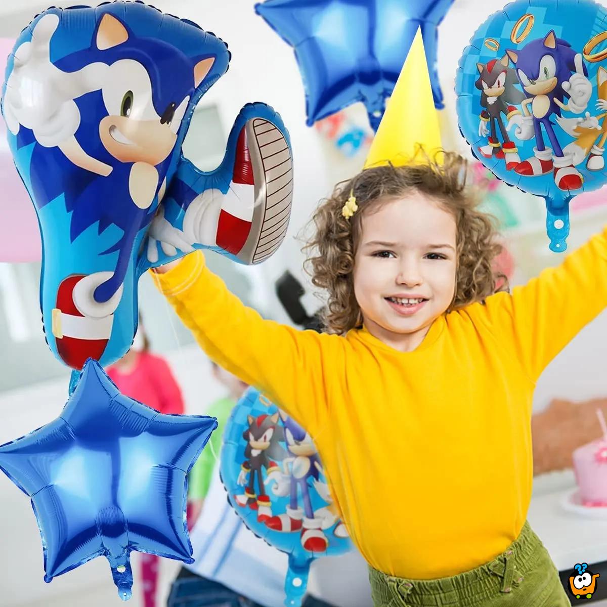 Sonic Kick set - 5 balona za tematsku dečiju zabavu