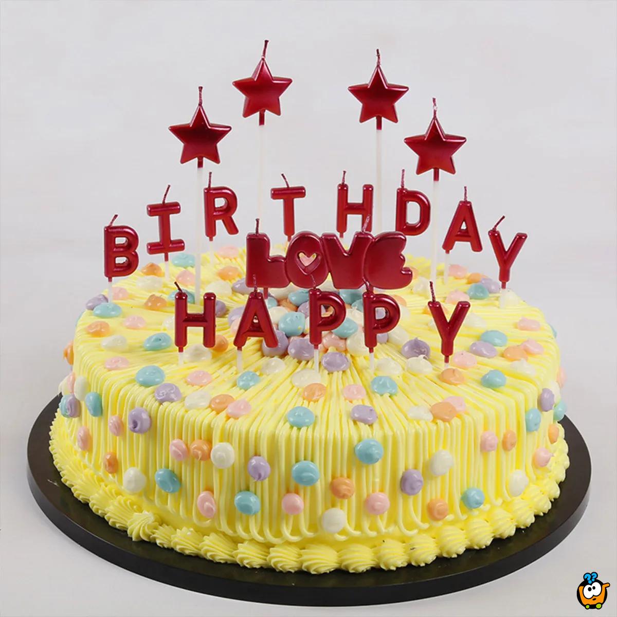 Rođendanske svećice za tortu - Happy Birthday