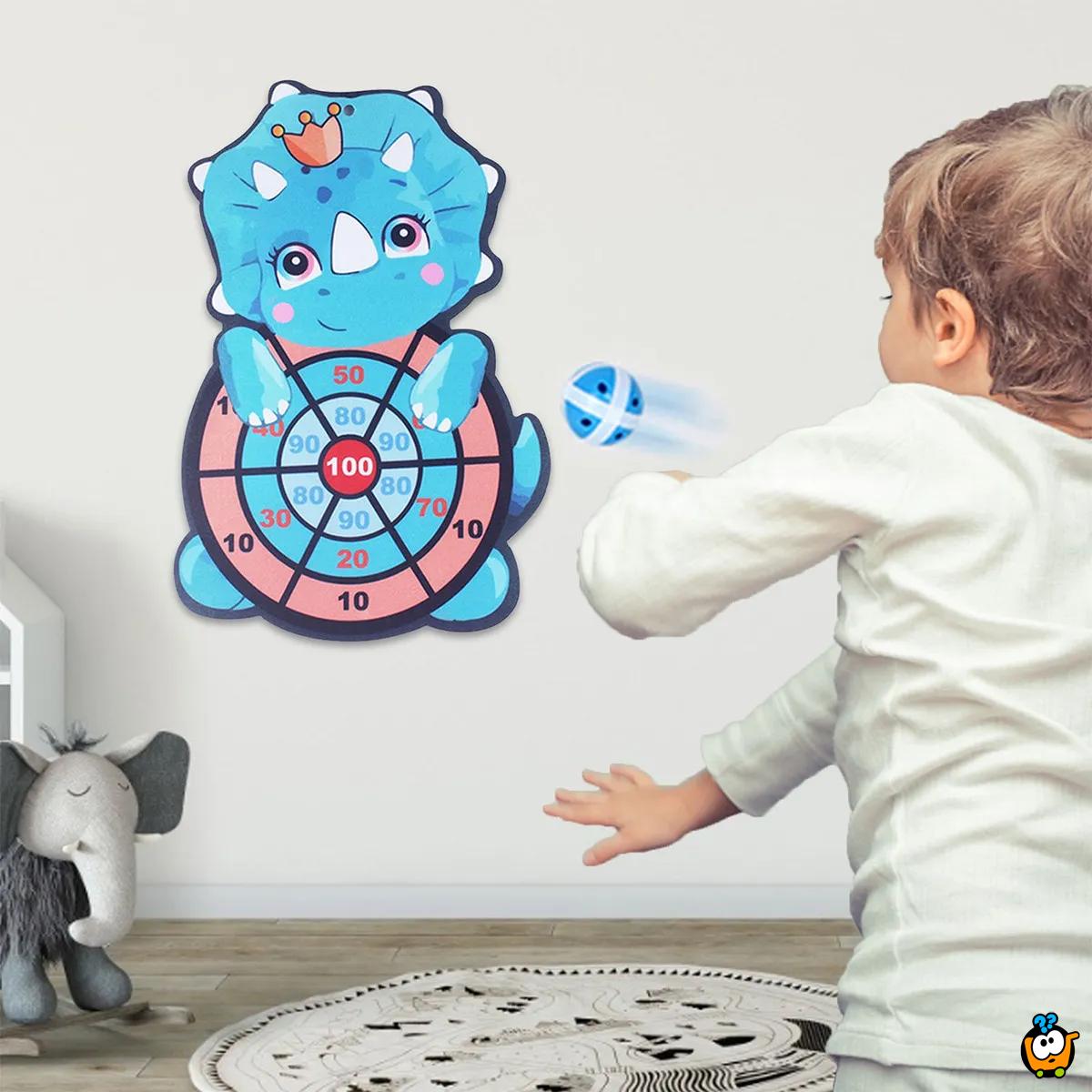 Dečiji pikado sa lepljivim lopticama - Animal dart board