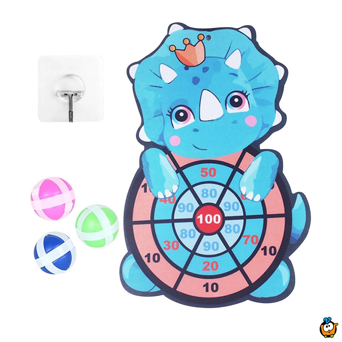 Dečiji pikado sa lepljivim lopticama - Animal dart board