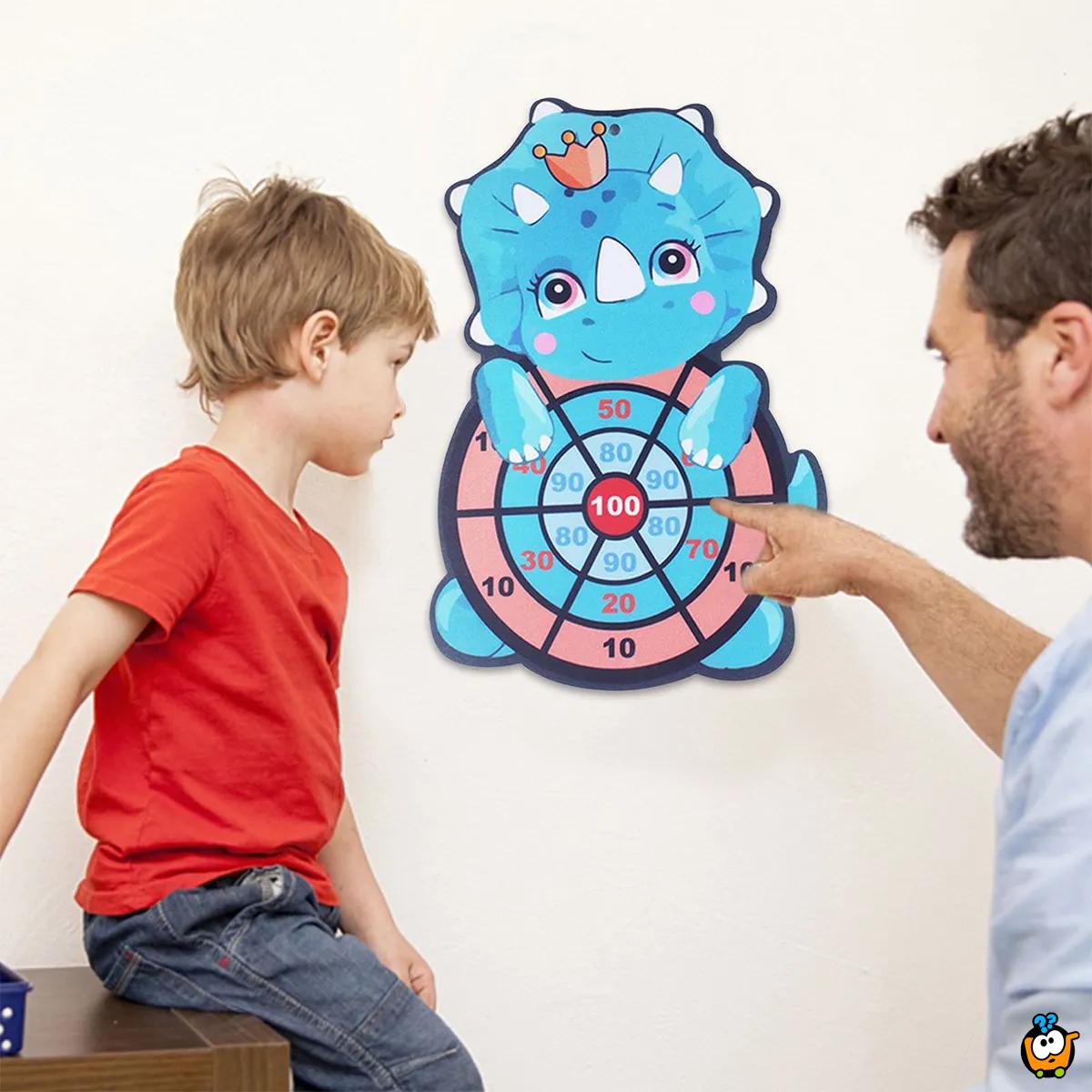 Dečiji pikado sa lepljivim lopticama - Animal dart board