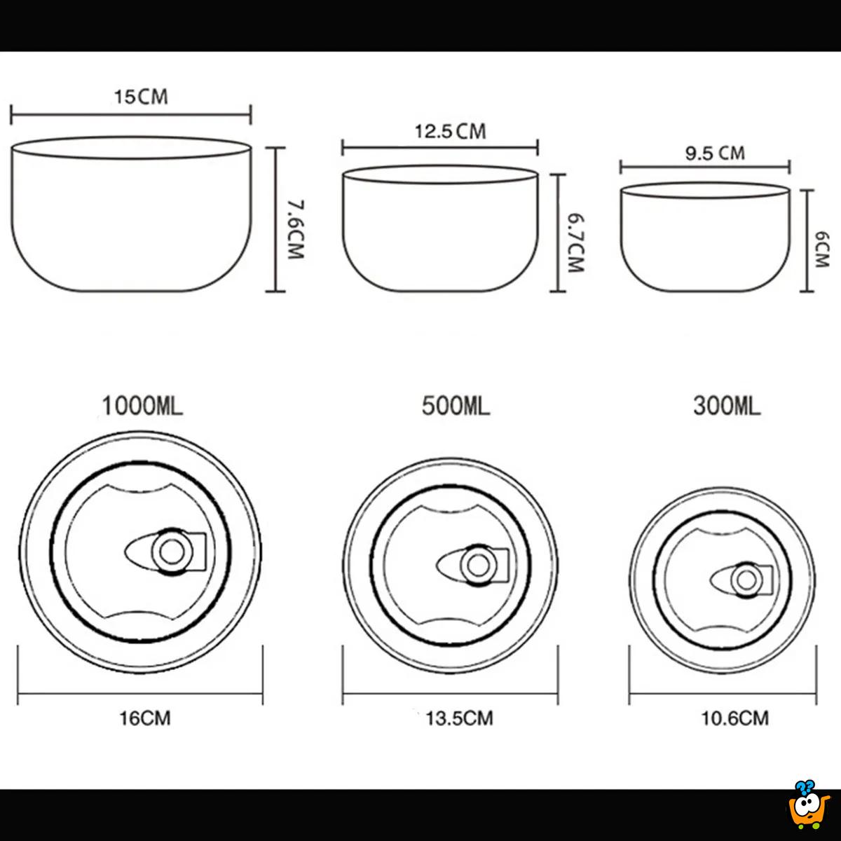 Set keramičkih činija sa poklopcem u poklon pakovanju - Happy Fish
