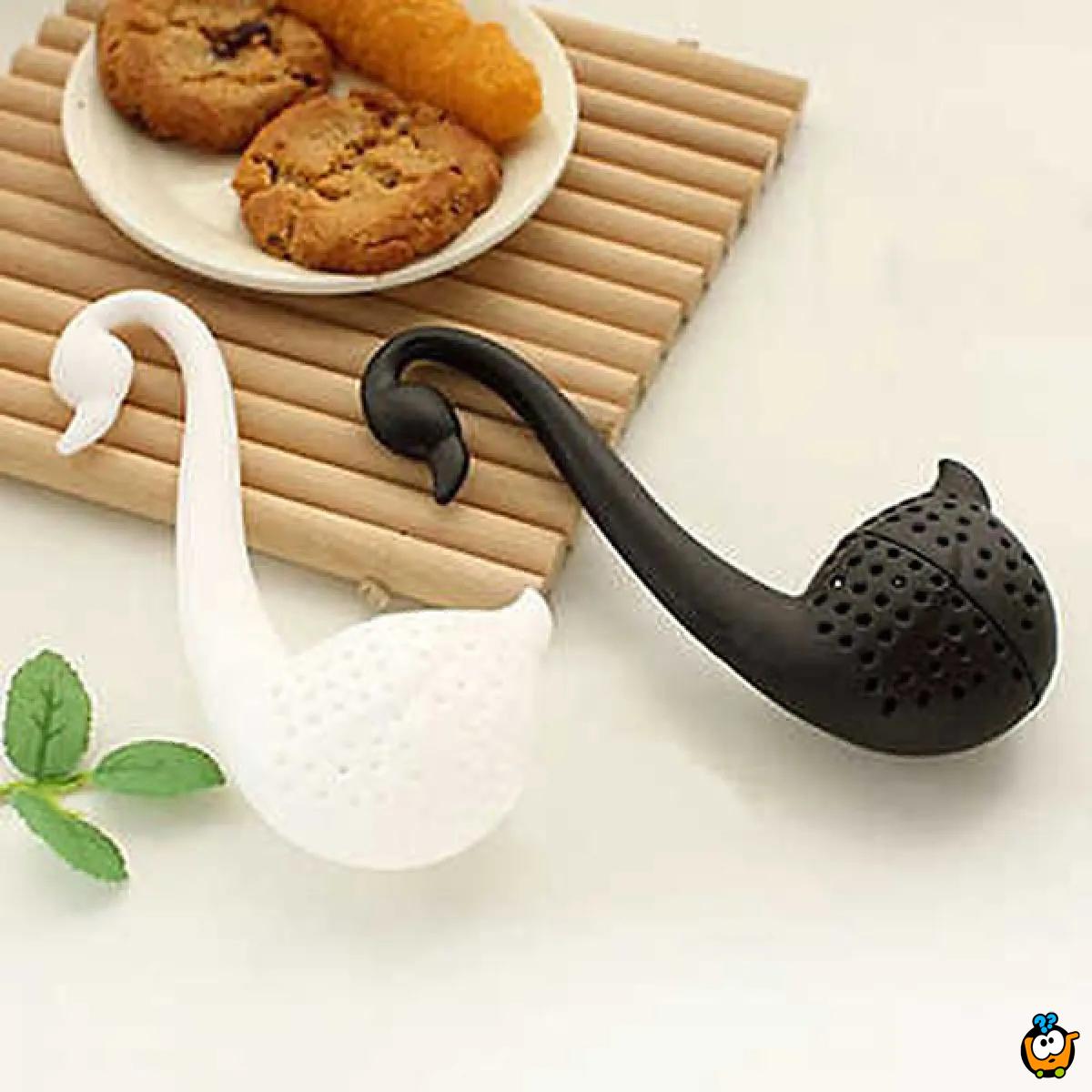 Elegantna merica za čaj u obliku labuda