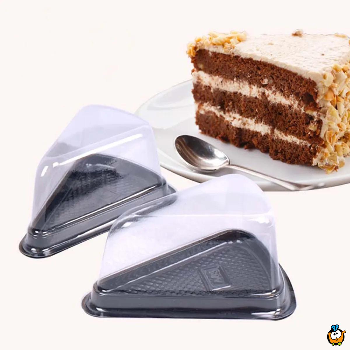 Cake blue box - Trouglasto pakovanje sa poklopcem za kolače i torte