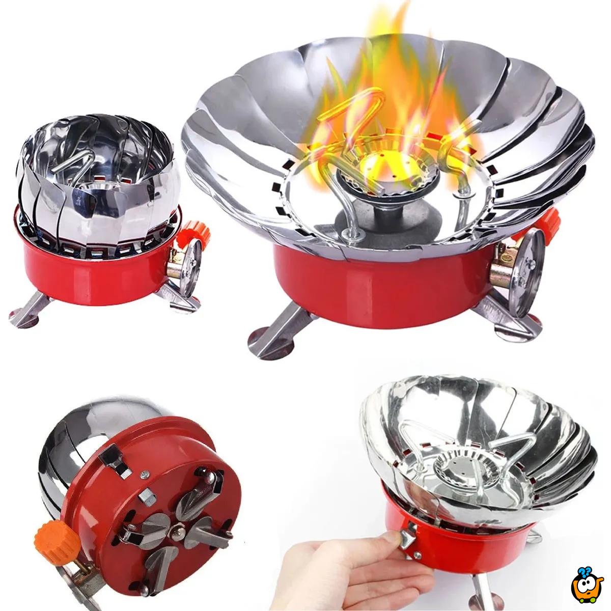Windproof Gas Stove - rešo na gas sa podesivim vetrobranom