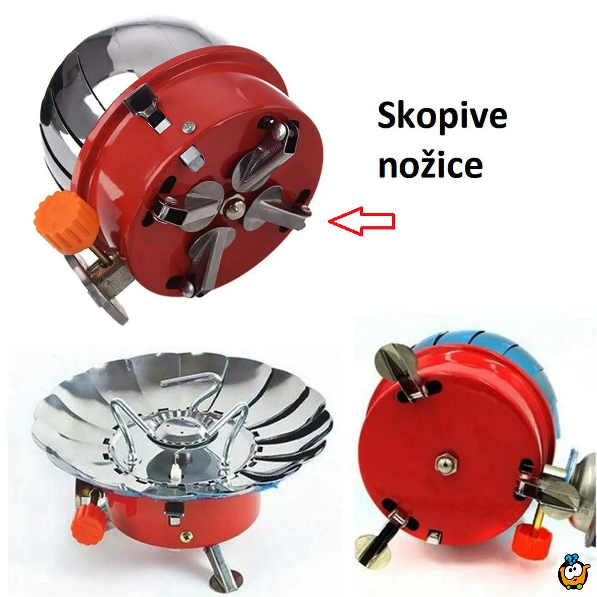Windproof Gas Stove - rešo na gas sa podesivim vetrobranom