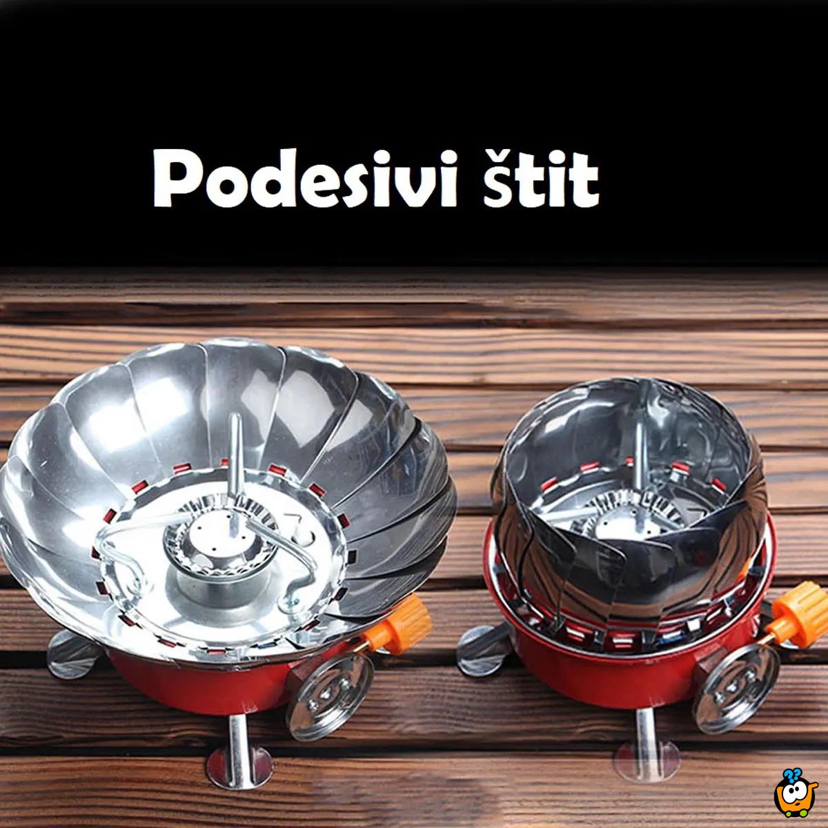 Windproof Gas Stove - rešo na gas sa podesivim vetrobranom
