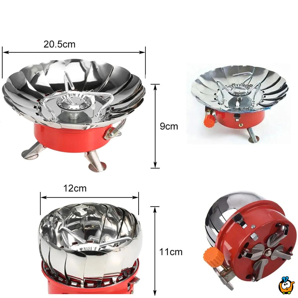 Windproof Gas Stove - rešo na gas sa podesivim vetrobranom