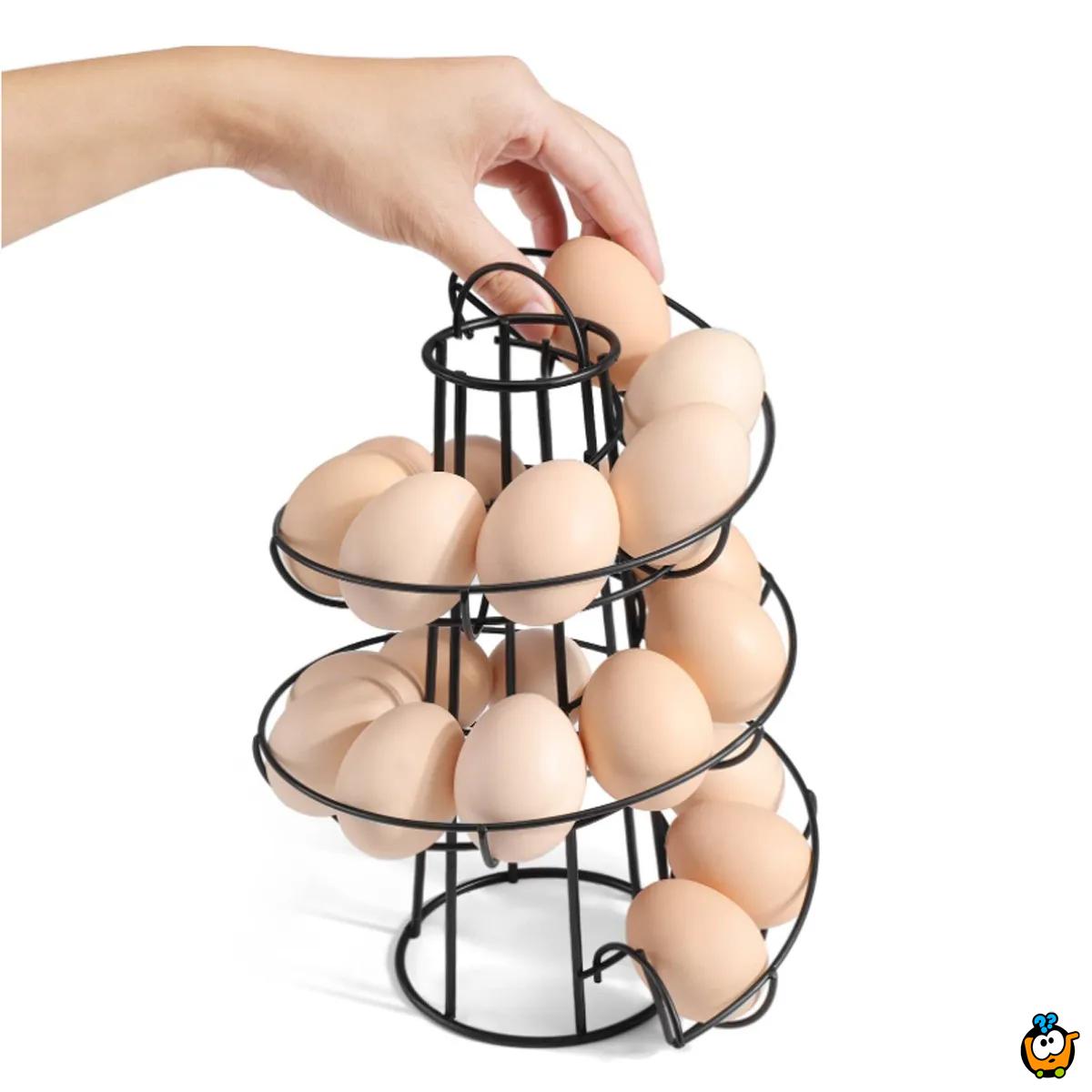 Spiralni metalni stalak - organizer za jaja