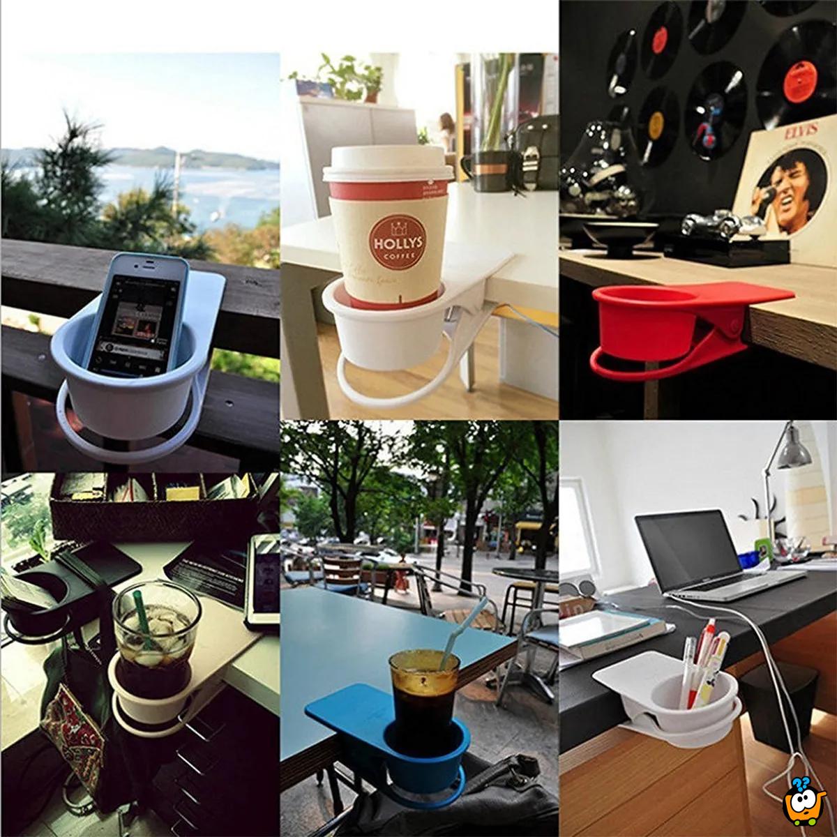 Višenamenska štipaljka za čaše i šolje - Cup clip plastic holder