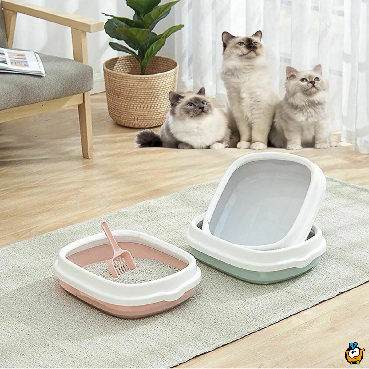 Toalet za mace - Posuda za pesak sa lopaticom 55.5 x 45 x 16,5 cm