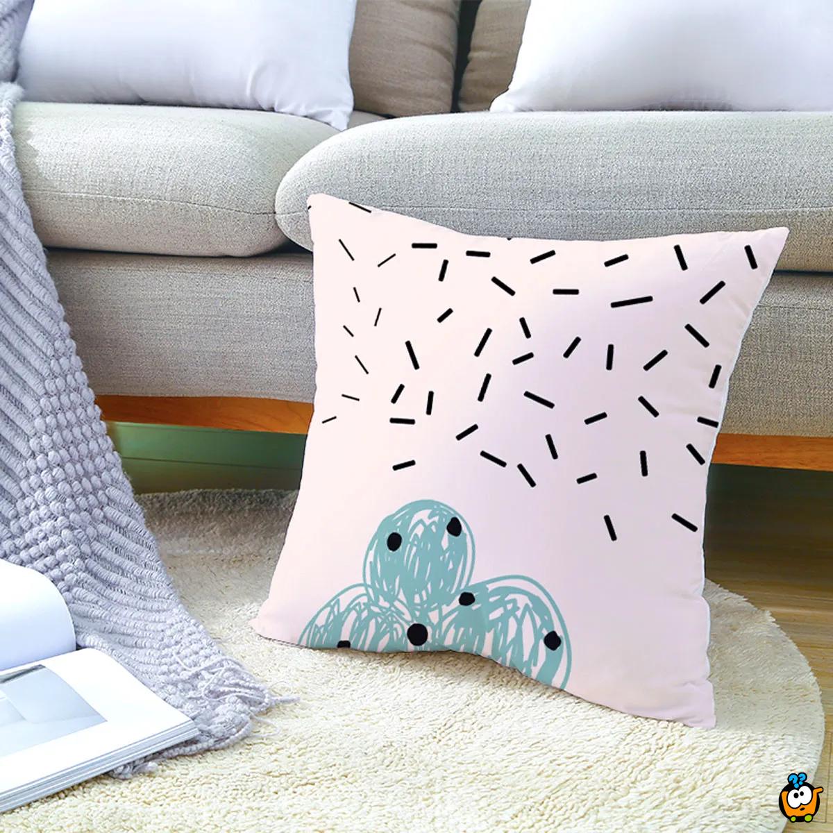 White Pattern Pillow - beli dekorativni jastuk 