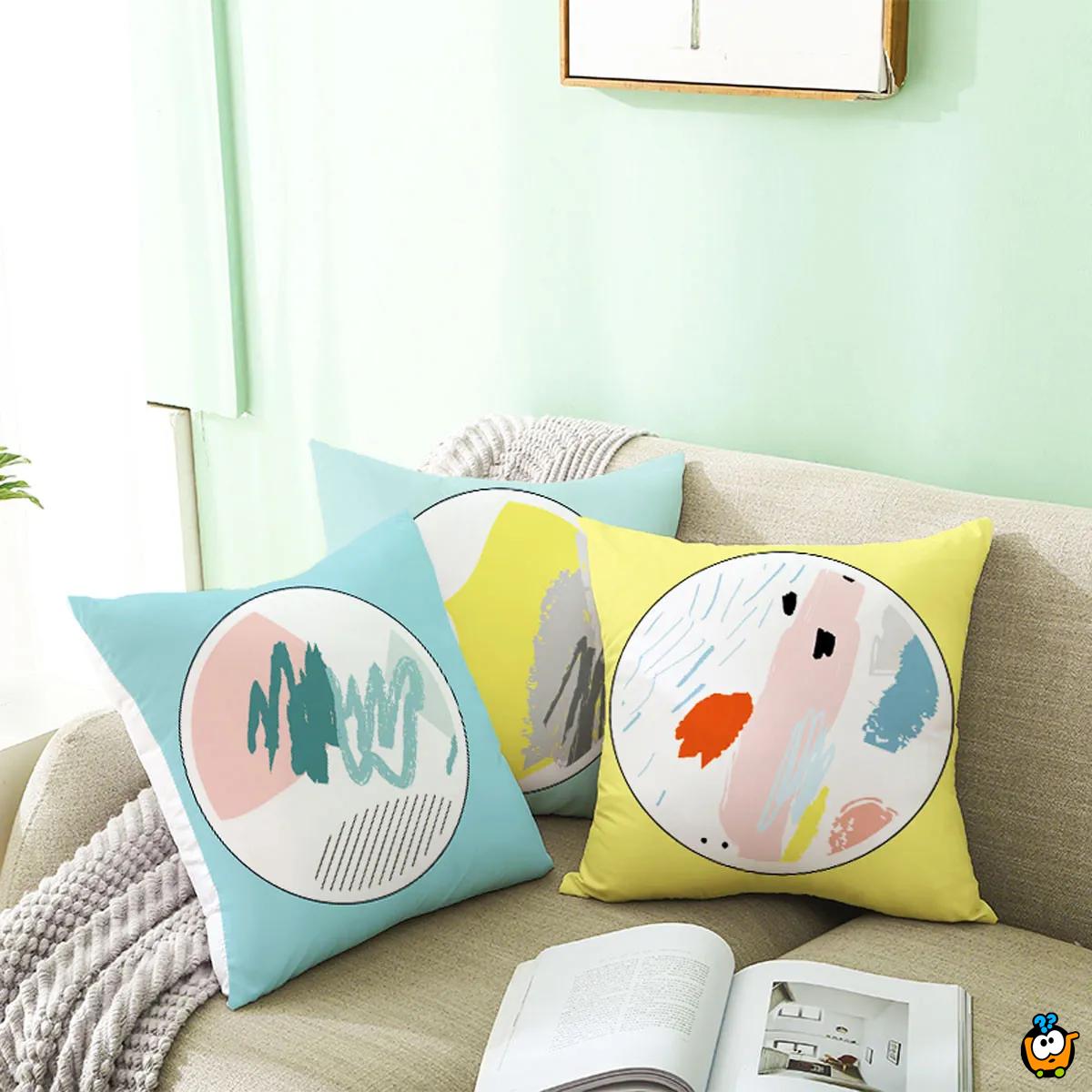 White Pattern Pillow - beli dekorativni jastuk 