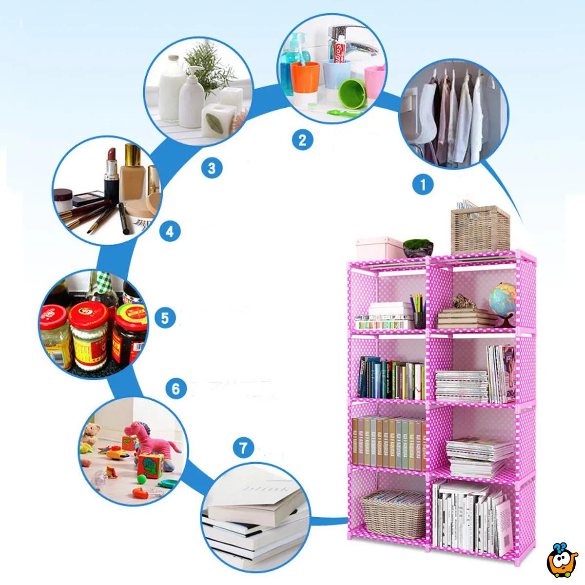 Modern Book Shelves - Organizer za knjige sa 8 pregrada