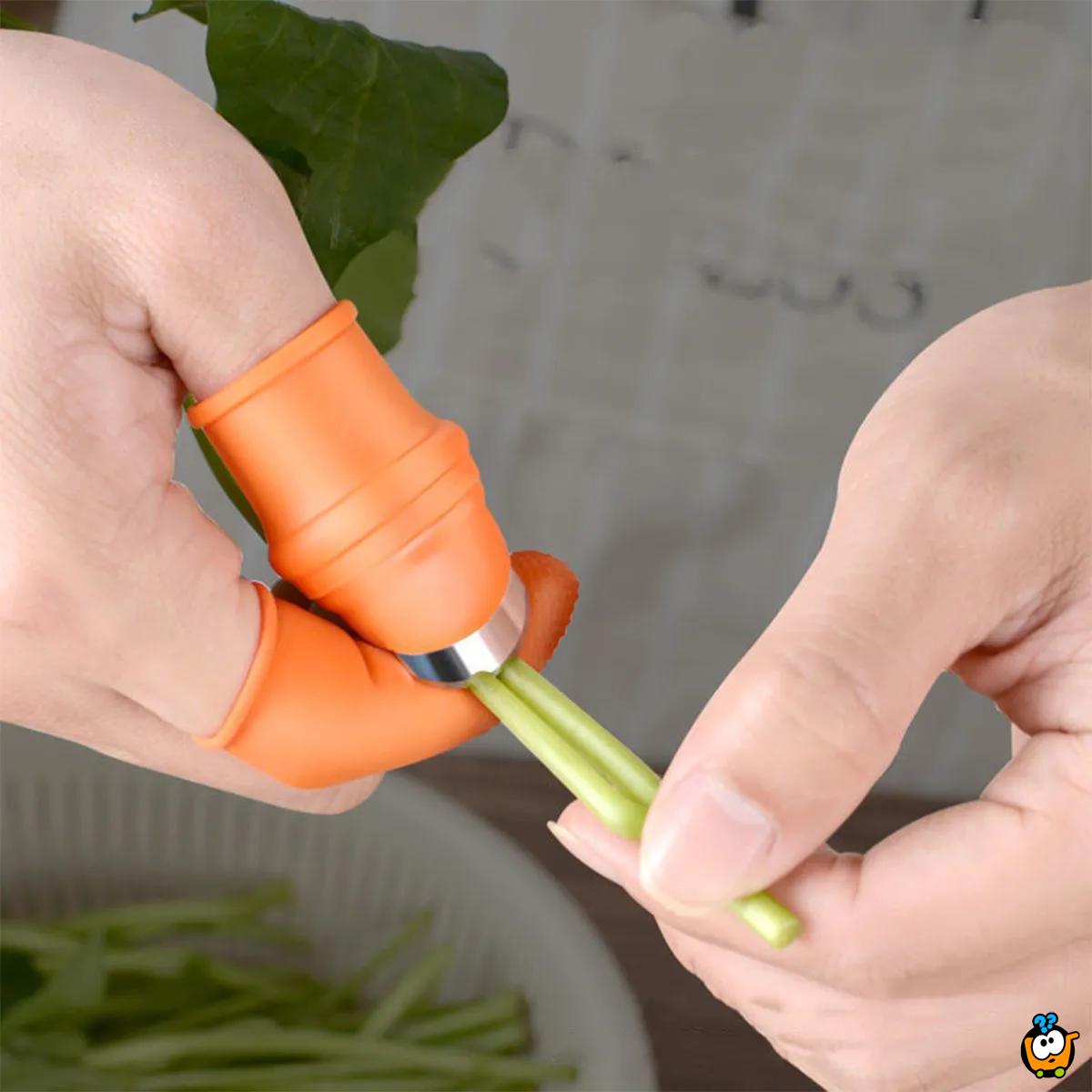 Thumb knife ženski set - Silikonski palac sa nožićem za orezivanje biljaka