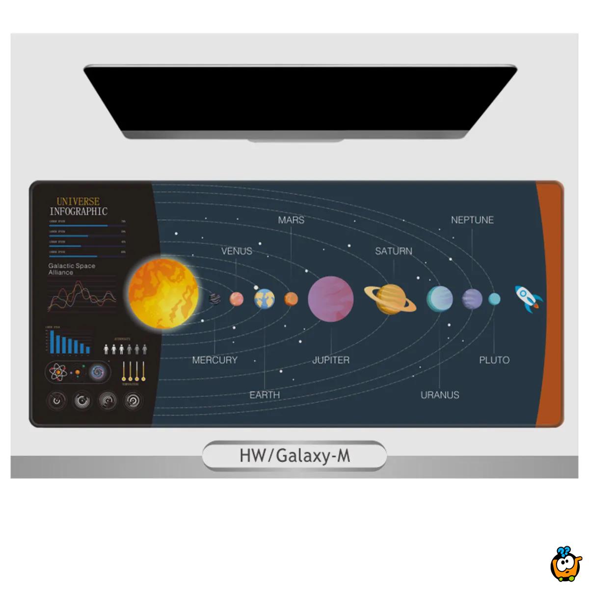 Galaxy A - Edukativna svemirska podloga za miš i tastaturu 