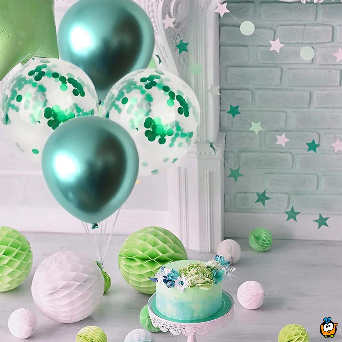 Set dekorativnih balona - Zeleni