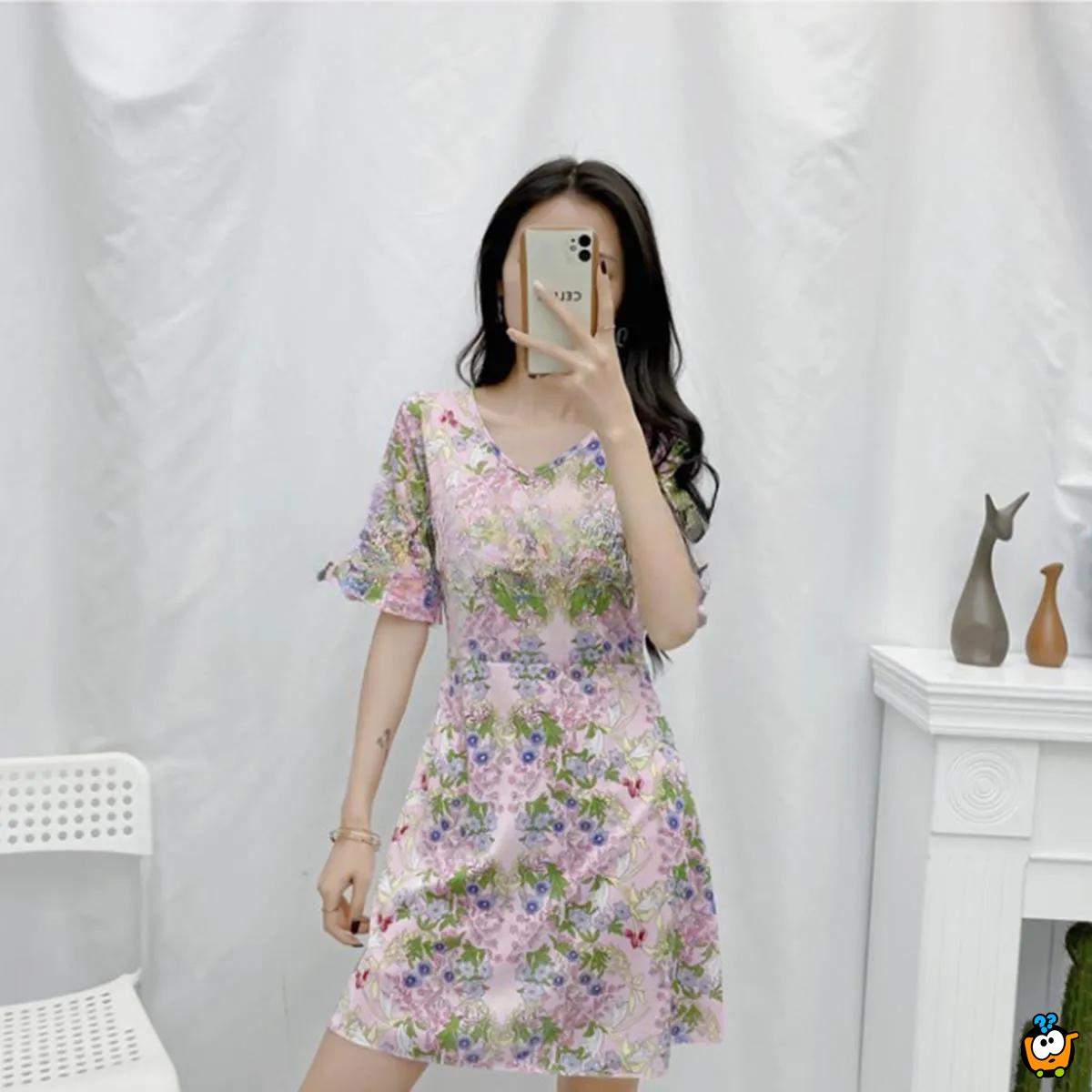 Flowers fashion dress - Lepršava haljina cvetnog dezena