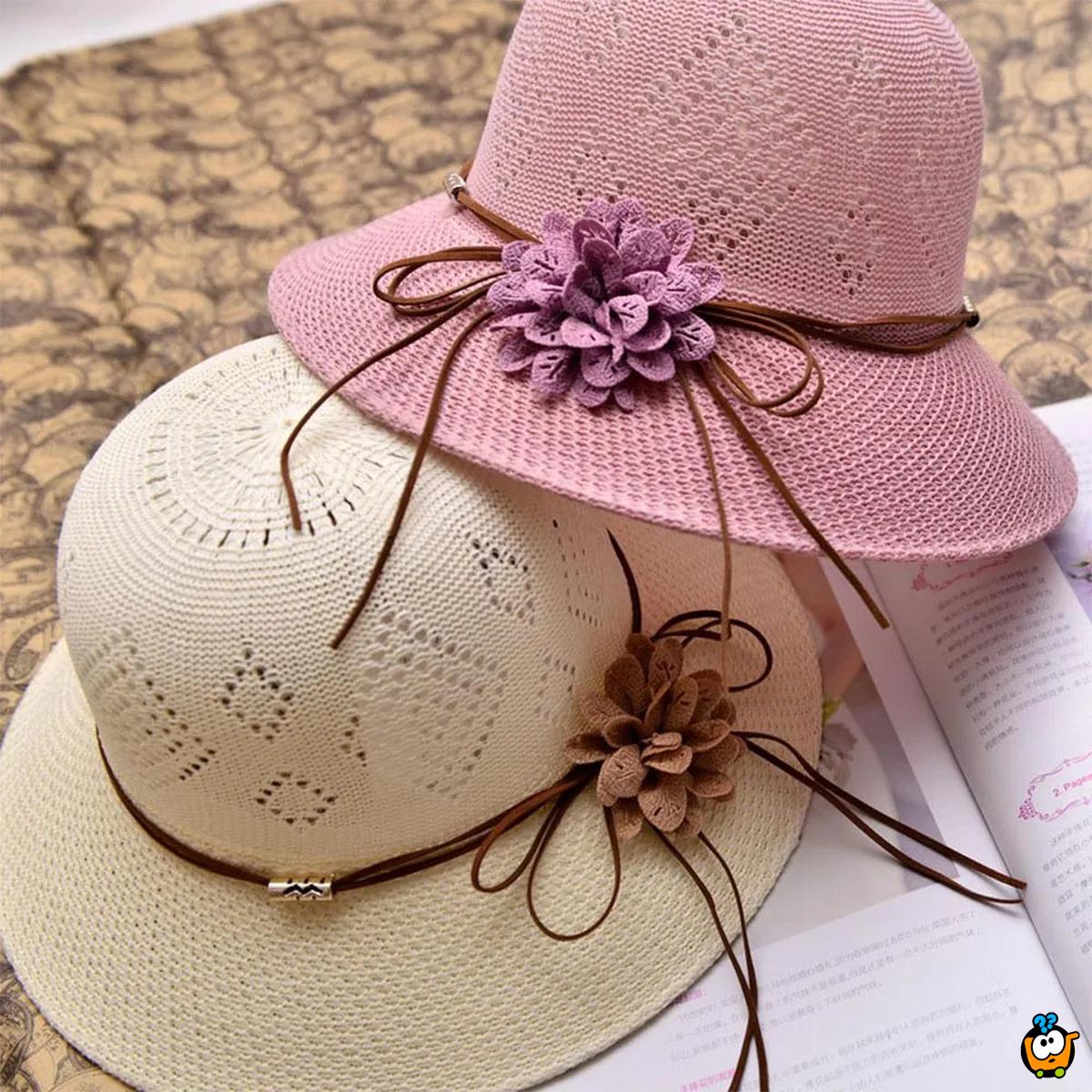 Flower Hat - Elegantni letnji ženski šešir