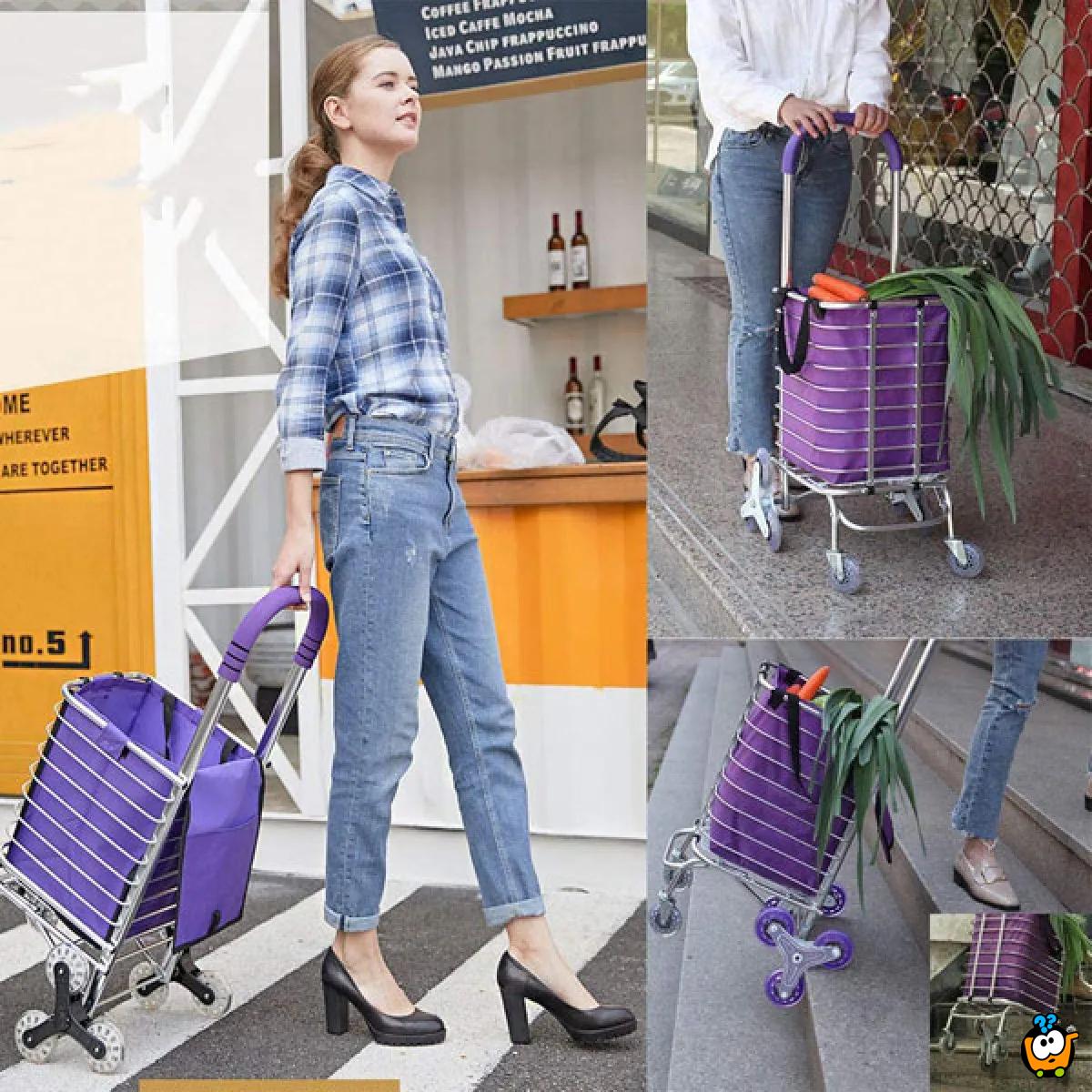 Sklopiva kolica za stepenice čelične konstrukcije + Torba