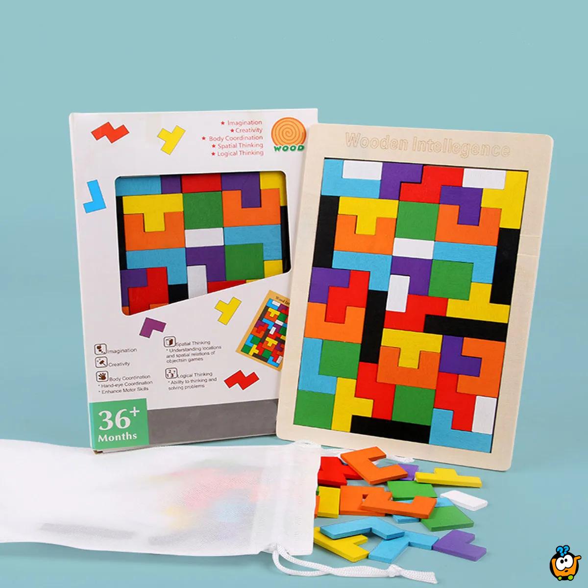 TETRIS PUZLE - zabavne drvene puzle za decu