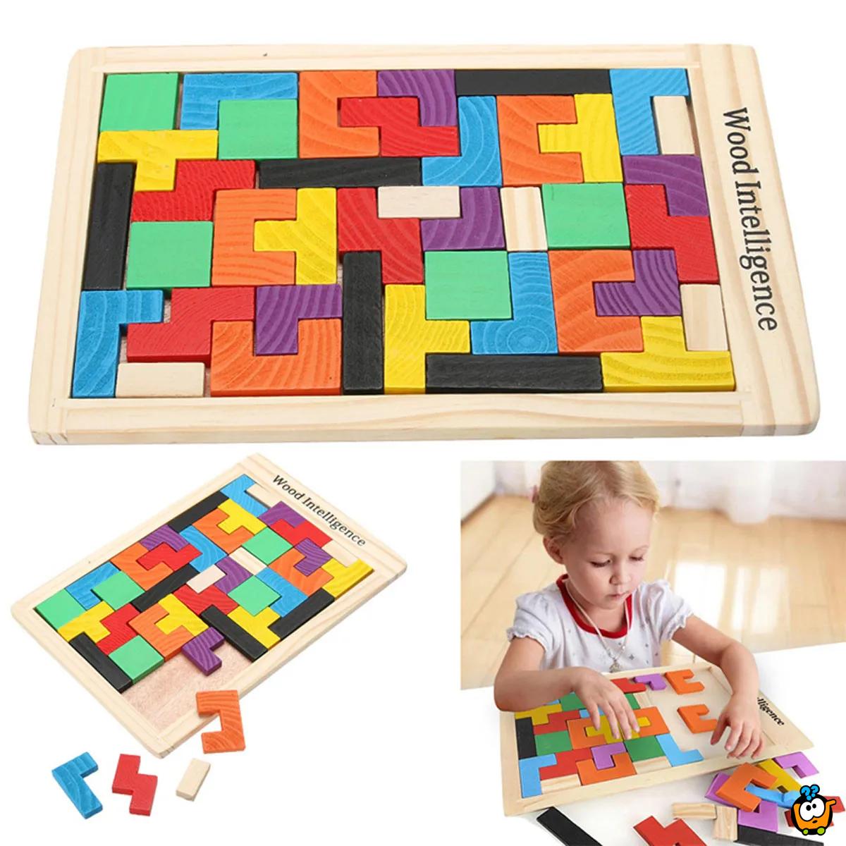 TETRIS PUZLE - zabavne drvene puzle za decu