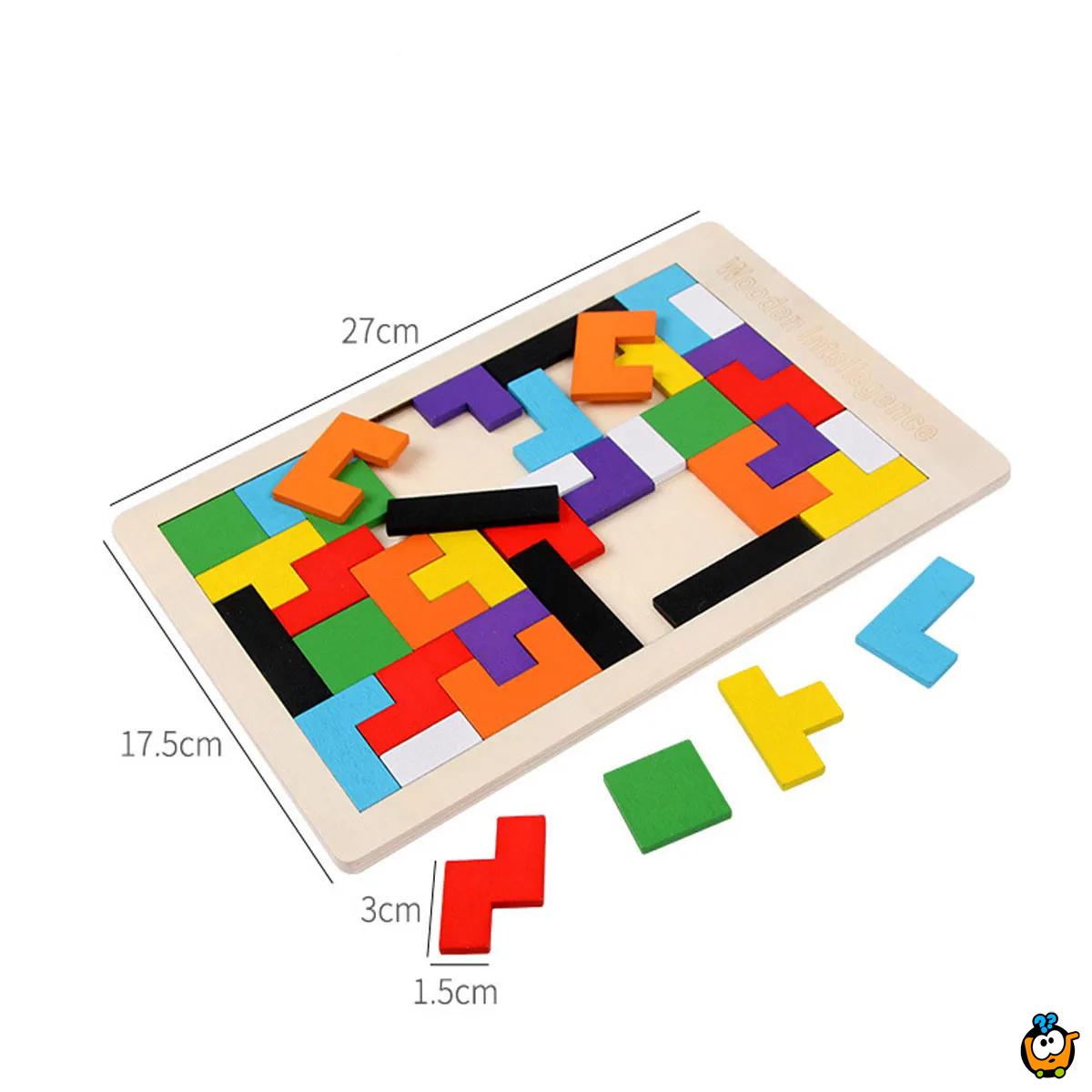 TETRIS PUZLE - zabavne drvene puzle za decu