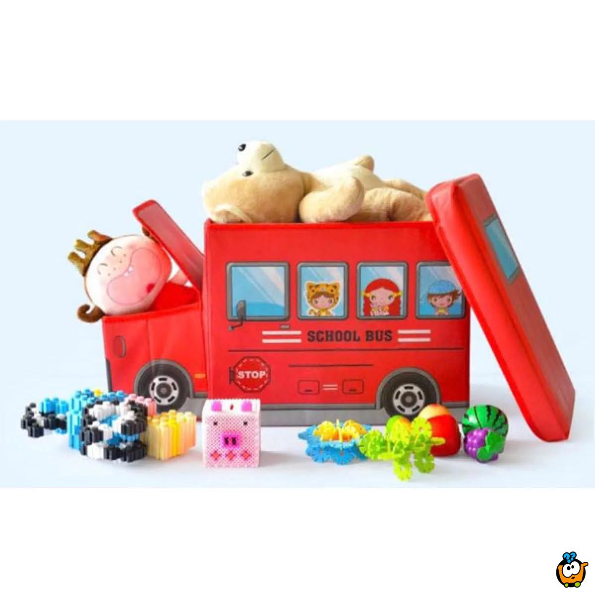 Cartoon Bus Storage - Mini Autobus + kutija za skladištenje
