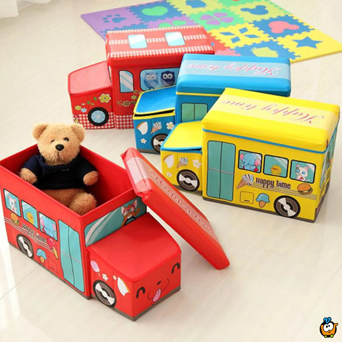Cartoon Bus Storage - Mini Autobus + kutija za skladištenje