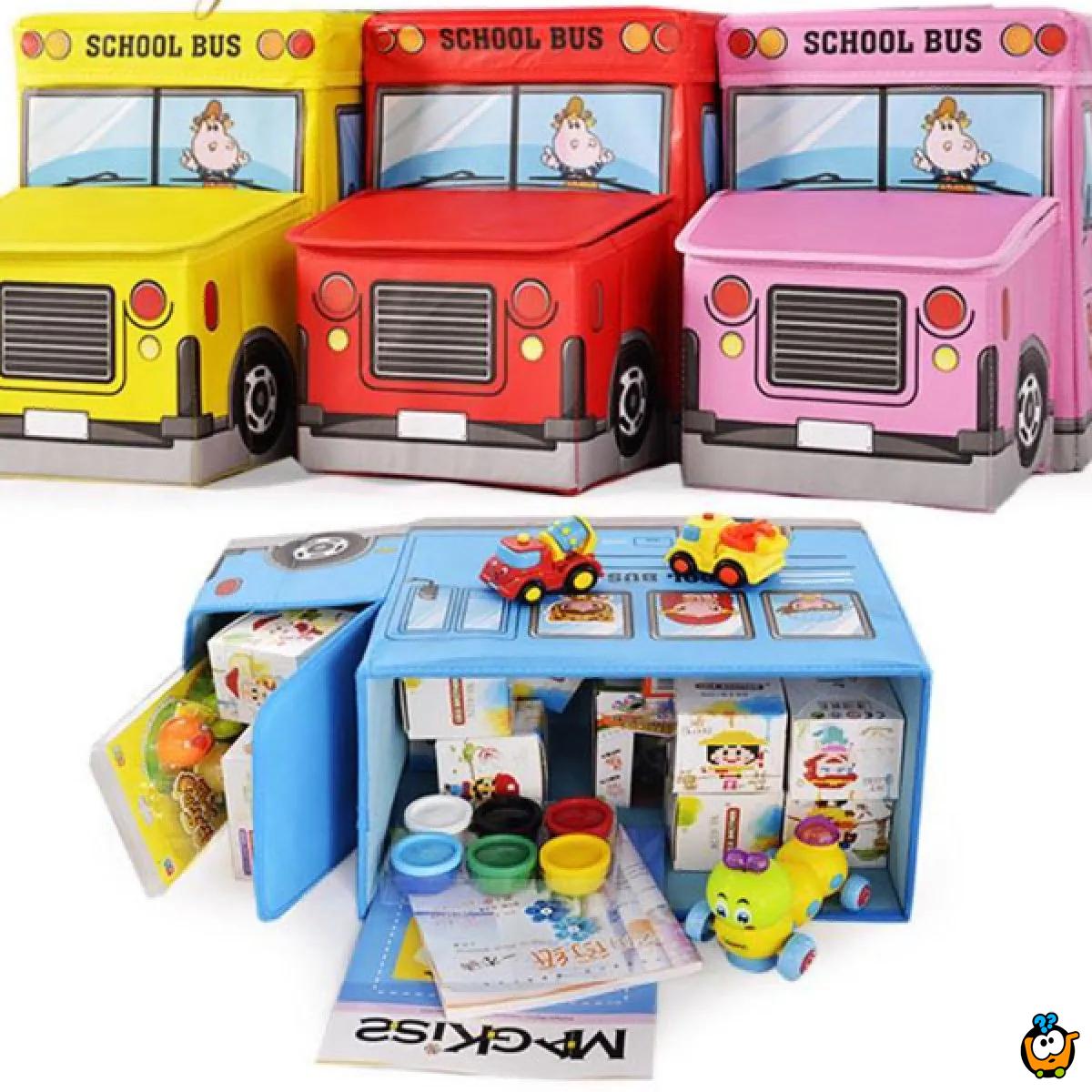 Cartoon Bus Storage - Mini Autobus + kutija za skladištenje