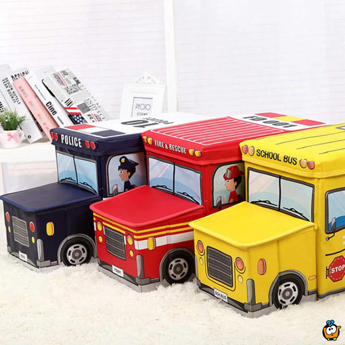Cartoon Bus Storage - Mini Autobus + kutija za skladištenje