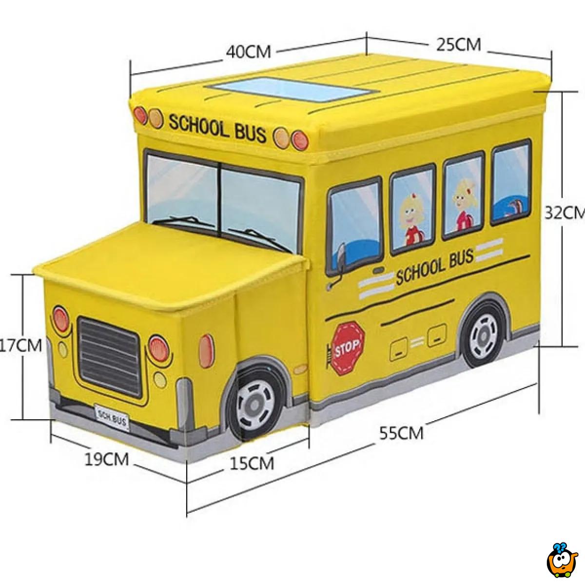 Cartoon Bus Storage - Mini Autobus + kutija za skladištenje