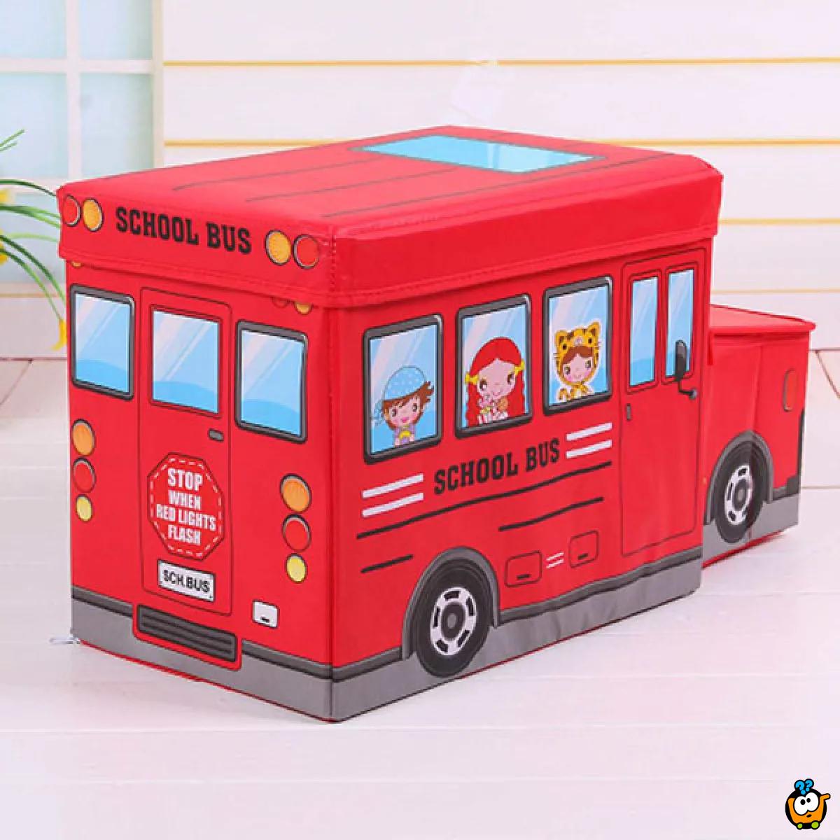 Cartoon Bus Storage - Mini Autobus + kutija za skladištenje