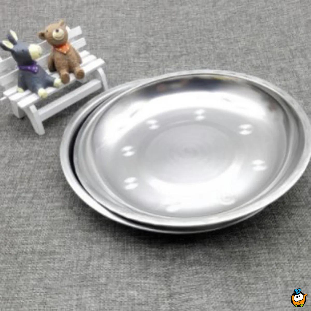 Oval Plate - Okrugli tanjir od nerđajućeg čelika
