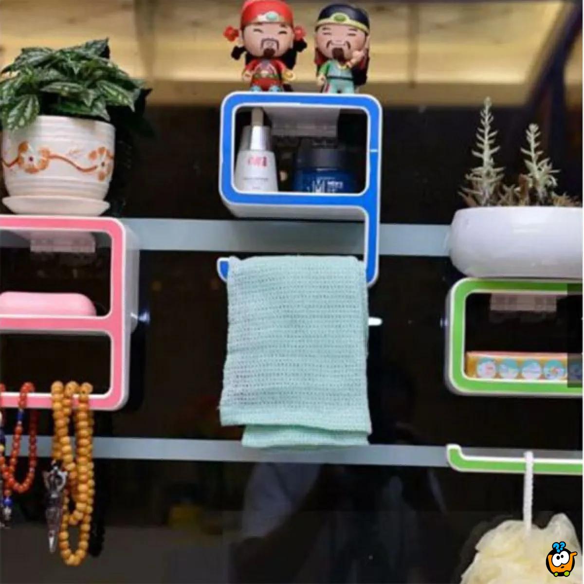 Nine shelf - Kreativna polica za kupatilo u obliku broja 9