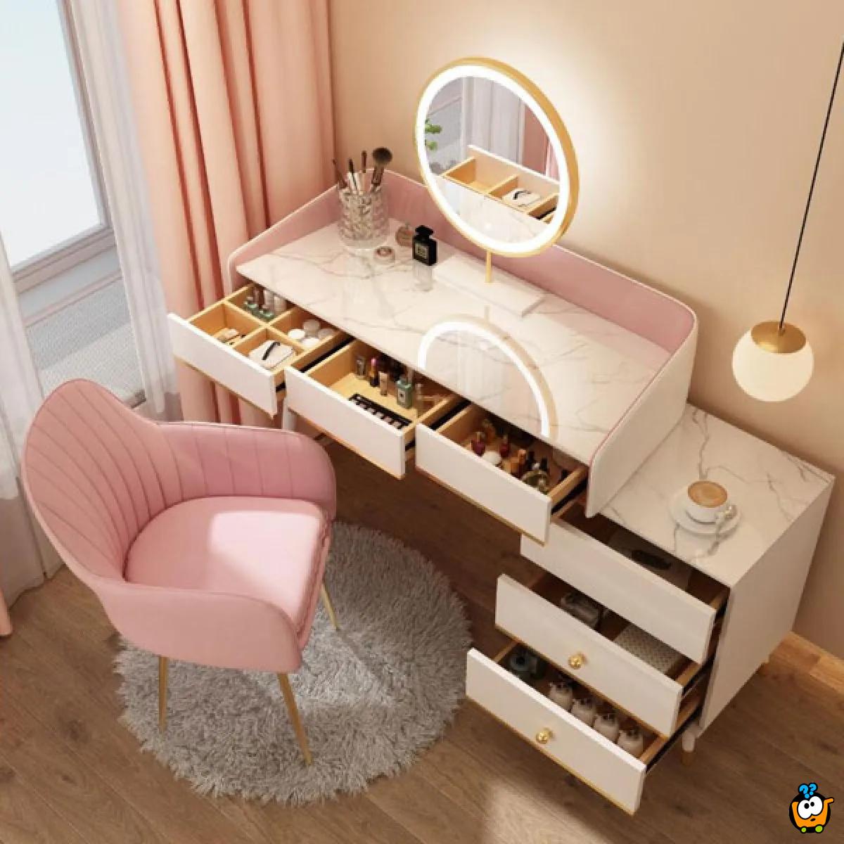 CHARLOTTE – Elegantna mebl štof stolica sa jastučetom