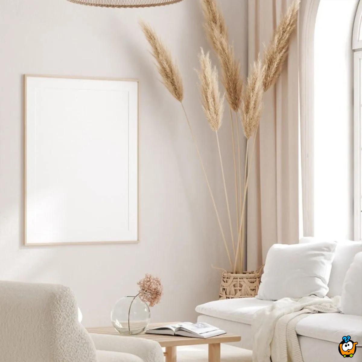 Elegantna trska - veliki ukrasni pampas za dekoraciju doma 110 cm