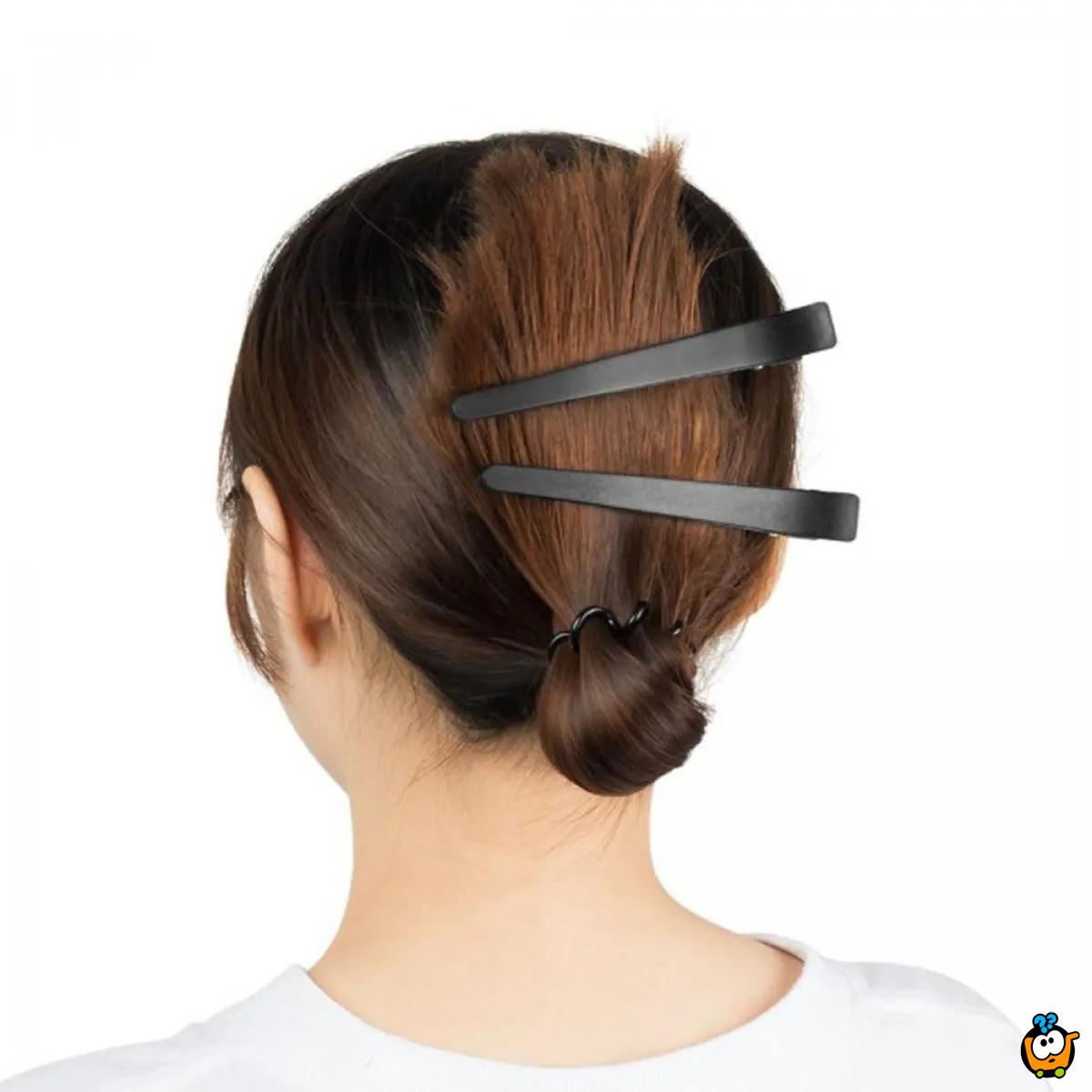 Hair Clip štipaljke za kosu -  set od 4 crne šnale