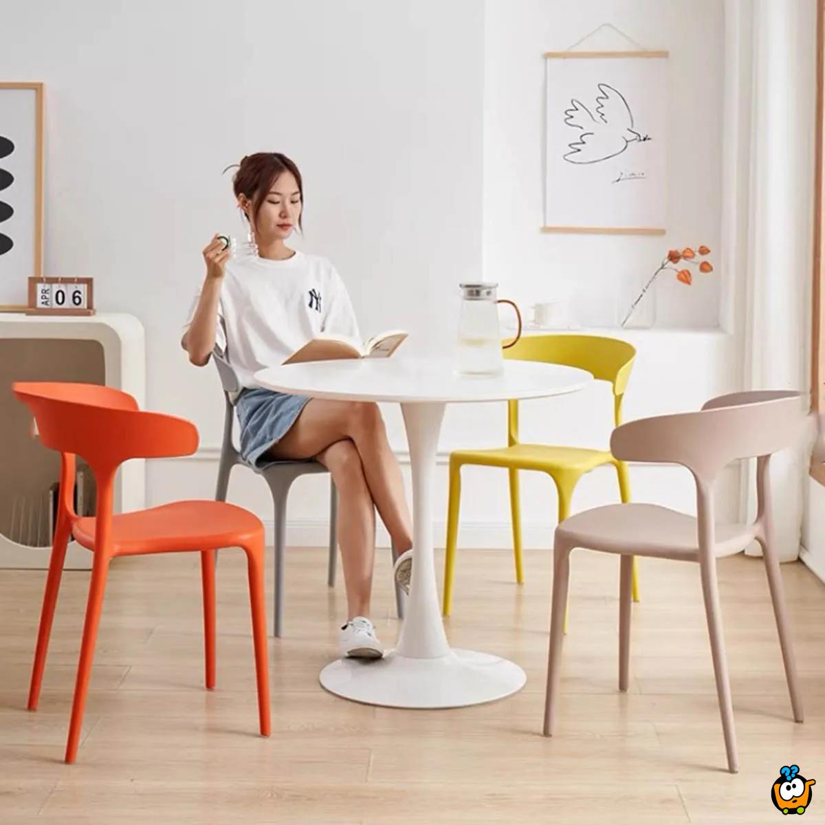 Pastelne stolice vrhunskog dizajna za trpezariju ili terasu - ŽUTA