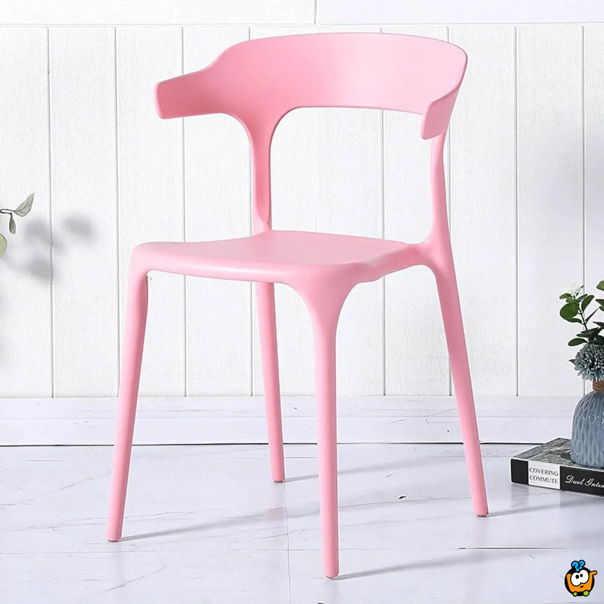 Pastelne stolice vrhunskog dizajna za trpezariju ili terasu - PINK