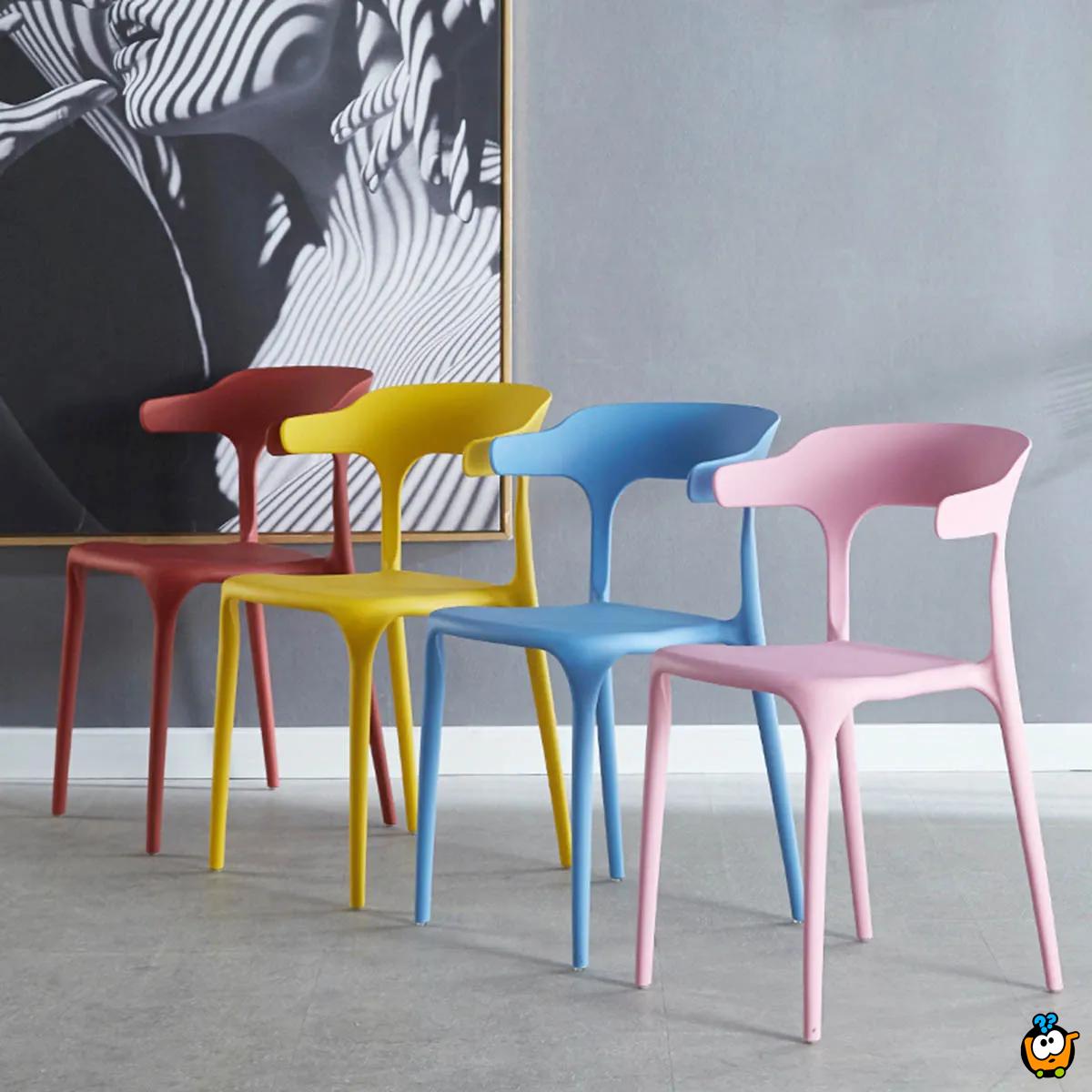 Pastelne stolice vrhunskog dizajna za trpezariju ili terasu - PINK