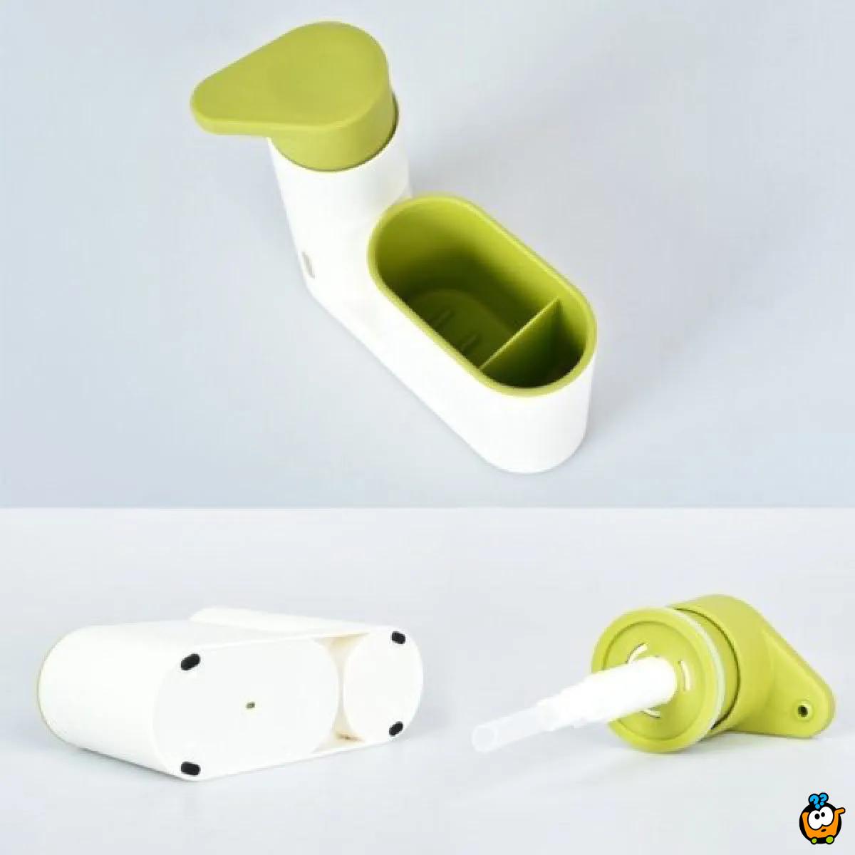 Sink Organizer 3u1 - Dispenzer za tečni sapun sa pregradama za uredan prostor